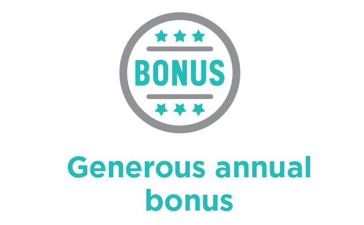 Generous annual bonus